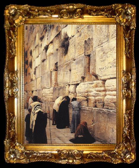 framed  Gustav Bauernfeind The Wailing Wall, Jerusalem, ta009-2